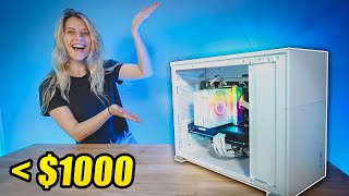 BUILDING A WHITE AESTHETIC PC FOR UNDER $1000 ... WITH AN INTEL GPU!? 💙 (BEGINNER FRIENDLY)