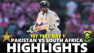 Pakistan vs South Africa Highlights 1st Test 2024 Day 1 | PAK VS SA