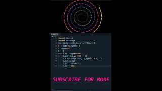Beautiful colourful circle in Turtle #shorts #youtubeshorts #viral #python