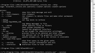 Introduction to BleachBit command line for Windows