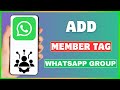 How To Add Member Tag In WhatsApp Group