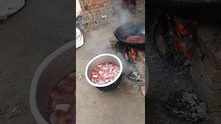 Cooking pig kebab #cooking #pig #kebab