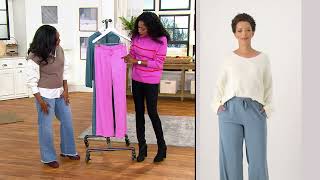 Candace Cameron Bure Wide Leg Full-Length Pant on QVC