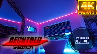 Spanndecke im Badezimmer mit RGB/LED Streifen ⭐️ SPANNDECKEN BECHTOLD 🎥 4K UHD