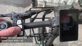 How to set the max speed limit on Rawbike 2