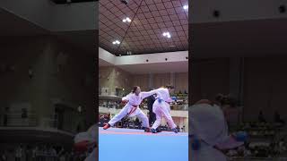 Irina Zaretska best moments karate wkf kumite world championship #karatetraining #wkf #shorts
