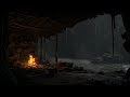 No Ads, Peaceful Sleep in a Warm Cabin 🌧️ Relaxing Rain & Crackling Fireplace Sounds for Rest 🔥😴