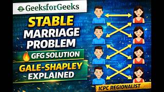 GeeksforGeeks todays POTD 🚀 Stable Marriage Problem | Easy Explanation | 07/04/2026 | latest POTD