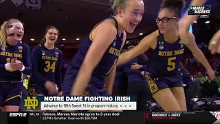 Dara Mabrey Interview After Dropping 29, Leading #5 Notre Dame Over #4 OU Into Sweet 16. #GoIrish