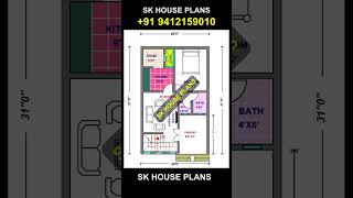 Popular House Plan 20 x 31 / 620 Sqft / 69 Sqyds {Serial Number 1717} Home Design by SK House Plans