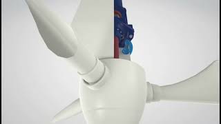 Working Wind Turbine 3D Animation