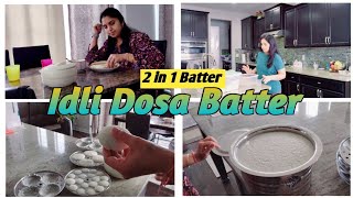 అమెరికాలో idli Dosa Batter 🙊🙈🤭 | Method 1 | Telugu Vlogs from USA | America lifestyle | Idli recipe