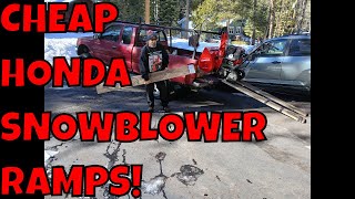 CHEAP DIY HONDA Snowblower Ramps /  ALL Brand SNOW BLOWERS!