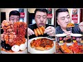 Spicynoodles,meat,sausage,eggs,cup noodles mukbang show #food #chinesefood #asmrfood #mukbang