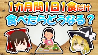 1カ月間1日1食だけ食べたらどうなる？【ゆっくり解説】