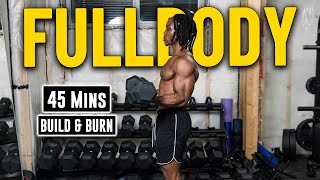 45 Mins Full body Dumbbell Workout (No Bench) | Build Muscle & Burn Fat 21