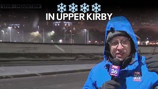 Upper Kirby area in Houston sees major snow fall