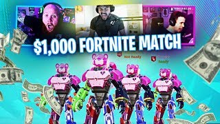 $1000 FORTNITE MATCH!! FT. COURAGE, DRLUPO \u0026 JORDAN FISHER