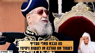 מה הבבא סאלי העדיף - לשמור את ההלכה או לעשות ניסים?