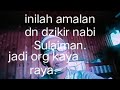 do'a nabi Sulaiman menjadi kaya.