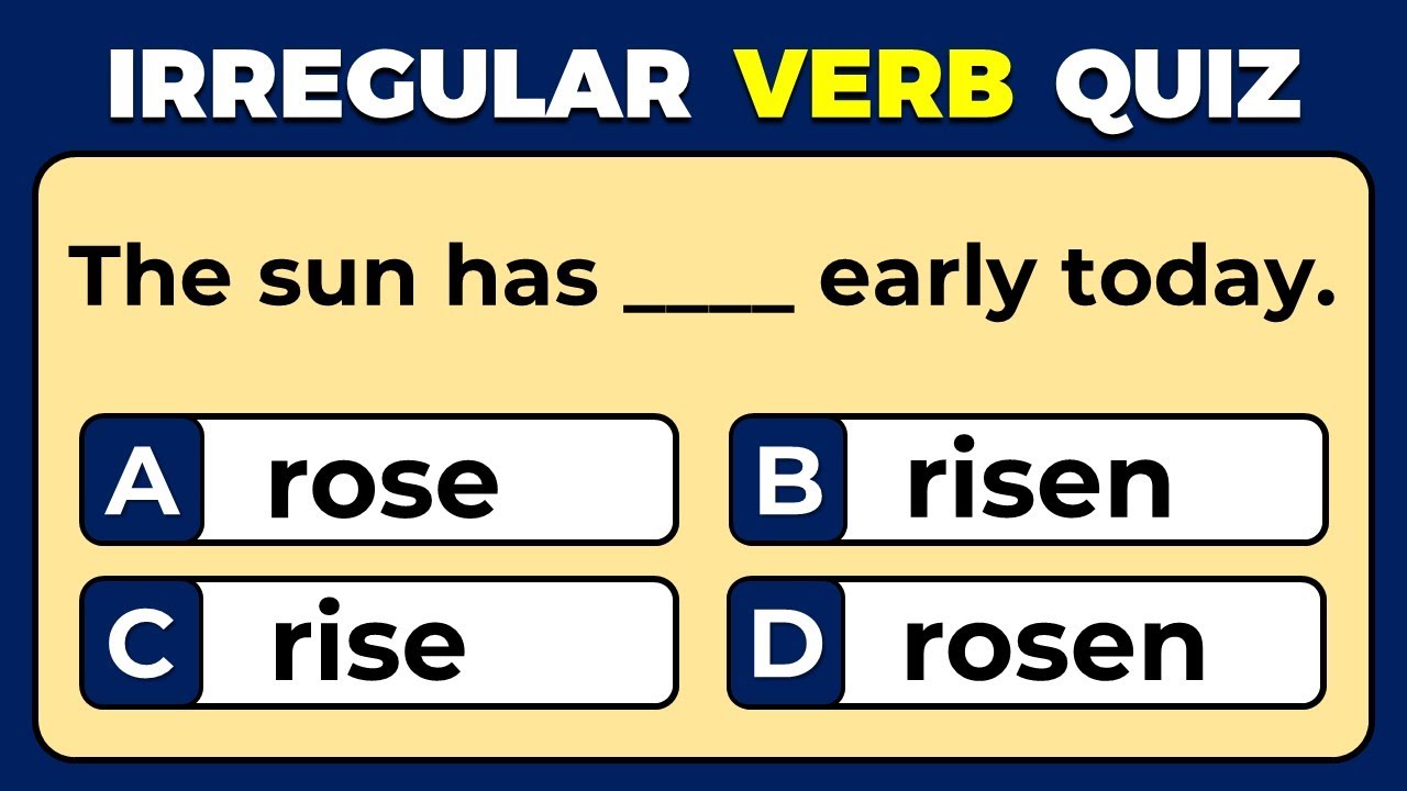 Irregular Verb Quiz: CAN YOU SCORE 25/25? #challenge 9 - YouTube