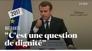 Migrants évacués de force : quand Emmanuel Macron parlait d'hébergement \