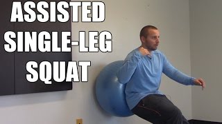 Assisted Single Leg Squat