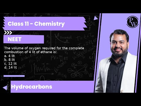 What is the volume of oxygen required for the complete combustion of 4 Litres of ethane?