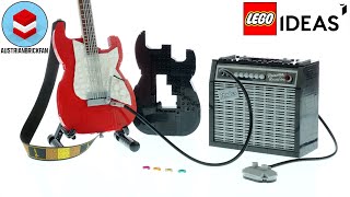 Lego Ideas 21329 Fender Stratocaster   Lego Speed Build Review