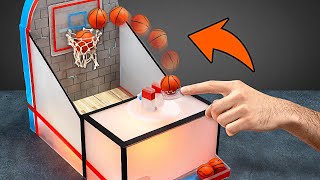 I Made a Mini Basketball Game Using a Real Basketball Backboard