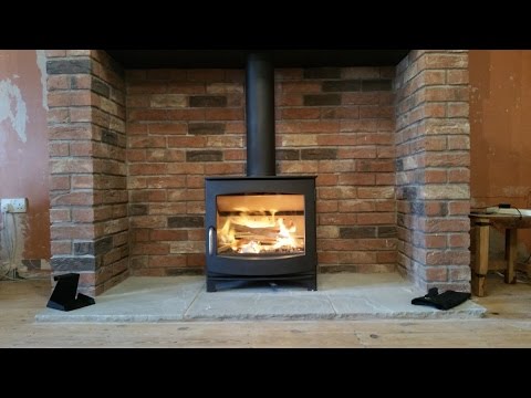 Dik Geurts DG Ivar 8kw, Brick Fireplace, Insulated Flue, Stove Installation Dik Geurts DG Ivar 8kw, Brick Fireplace, Insulated Flue, Stove Installation