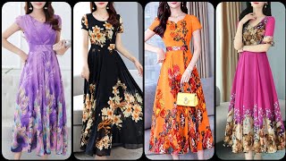 Fabulous Stunning And Elegant Printed Chiffon Maxi Dresses Collection