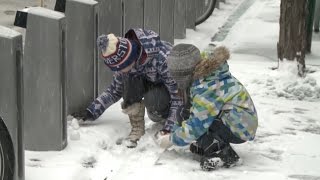 New York City Hit by Snow as Deep as Over 30 Centimeters