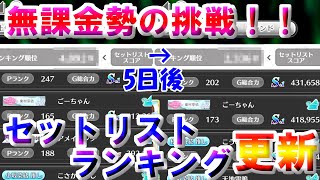 【ユニゾンエアー】無課金勢の挑戦！セットリストランキング2000位以内に入れるか！？