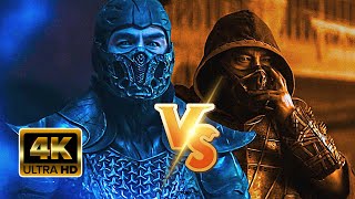 4K - Mortal Kombat - Subzero Vs Scorpion Luta final  - Dublado 4K