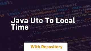 java utc to local time