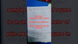 Show that sample mean sum of square is an unbiased estimator of poln mean sum of square in SRSWOR