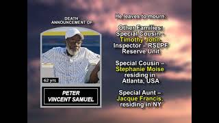 Peter Vincent Samuel ~ Long Obituary