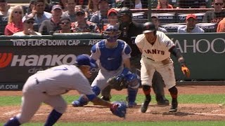 LAD@SF: Urias snags Pence's comebacker