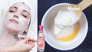 Malai Face Pack - Get Soft, Fair \u0026 Glowing Skin At Home ! Dry Skin Face Pack