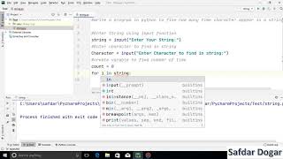 Frequency of Characters in a String Python | Count number of Times Character Occurs in String Python