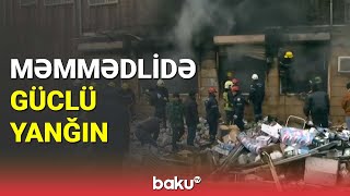 Abşeronda yaşayış binasında güclü yanğın : sakinlər təxliyə edildi - BAKU TV