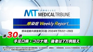 手足口病・コロナ増、後者は7万例超え【感染症動向調査第30週：7月22～28日】