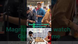 Magnus came to WATCH Gukesh's game | 45th Chess Olympiad 2024 #gukesh #magnuscarlsen #shorts