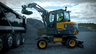 Volvo EW60E Compact Wheeled Excavator Walkaround