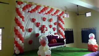 Joyfun balloon decoration | new balloon decoration ideas| birthday decoration|sagai stage decoration