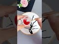 吹墨的方式画树干，棉签点点画梅花，简单又好看 diy 手工 手工diy 教学 有趣