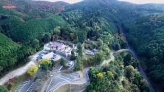 美咲町 本山寺の空撮（岡山 津山の空撮)