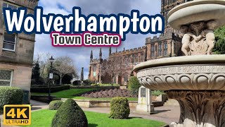 Historical Wolverhampton Town Centre Walk - 4K March 2023