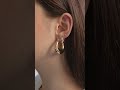 14k gold chunky hoop earrings